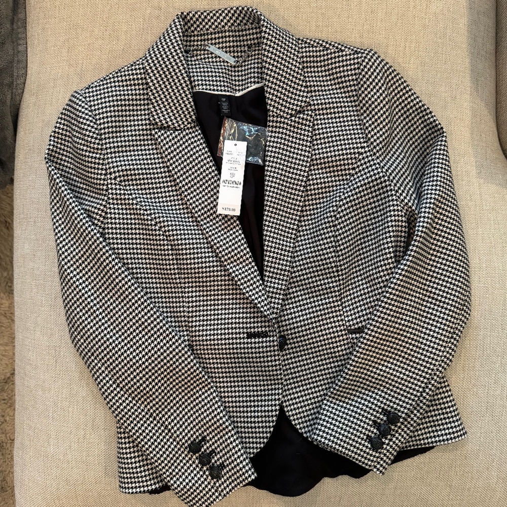 White House Black Market, Suit Jacket, Houndstooth - 0P